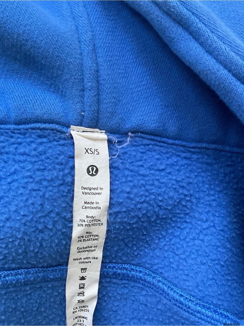 lululemon athletica Scuba oversized half zip hoodie in cobalt blue - Picture 5 of 8